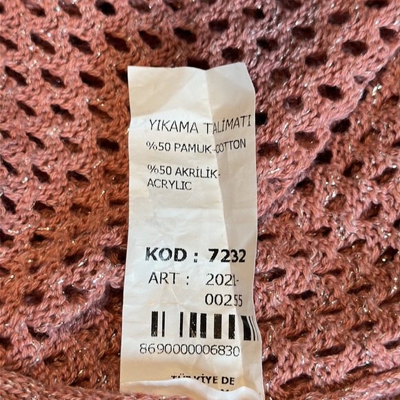 EUC Nefise Sparkle Pink Hooded Duster Sweater, S/M - Picture 8 of 8